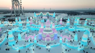 Turismo de invierno prospera en parque temático de hielo en Harbin