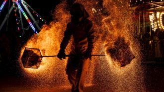 “Show del Gran Fuego” llegó a Santiago