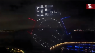 Chile brilló en el cielo de China: show de drones cerró la Chile Week 2025