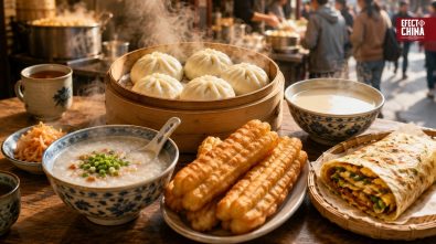 Sopa, baozi y leche de soya: desayunar en China