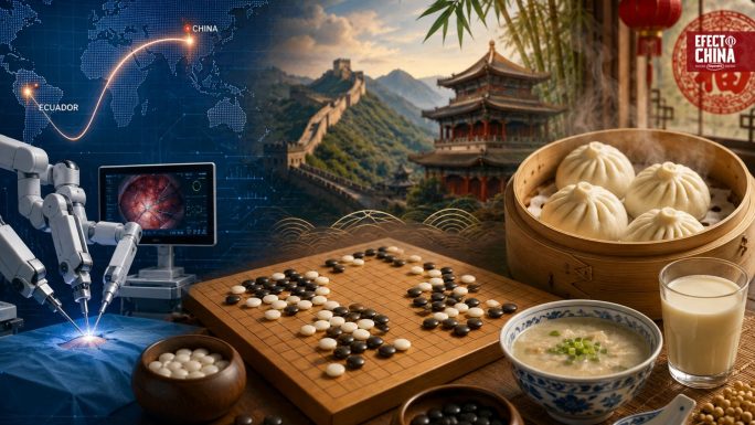 Efecto China: Telecirugía récord, Weiqi chileno y los sabores del desayuno chino