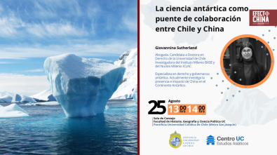 Ciencia antártica será eje de seminario sobre cooperación entre Chile y China